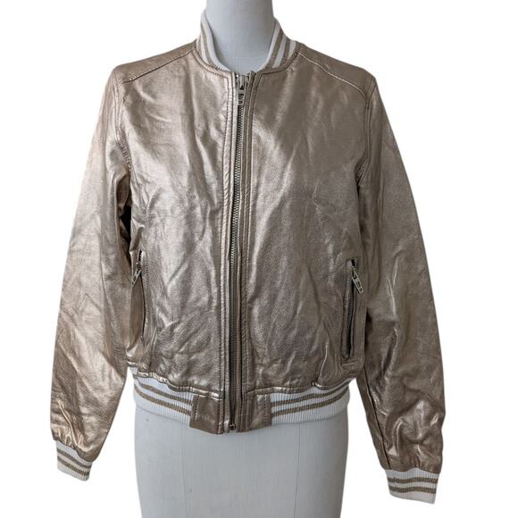 Blank NYC gold varsity jacket - Picture 1 of 11